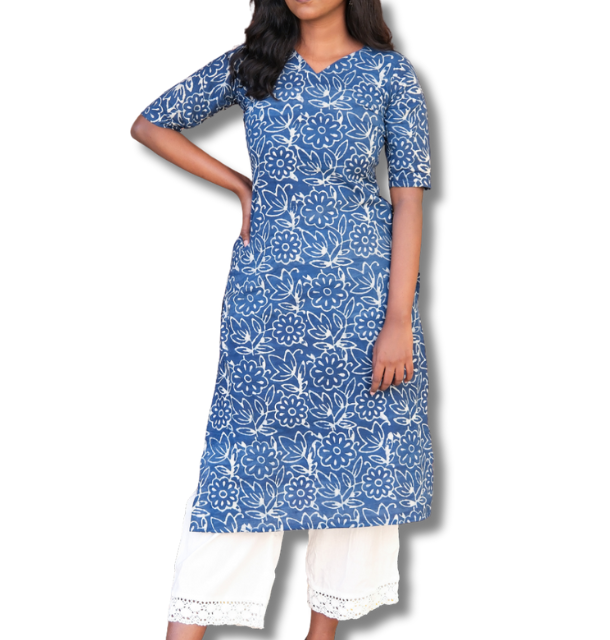 Indigo Dreams Kurti — Naturally Dyed (Veggies & Fruits)
