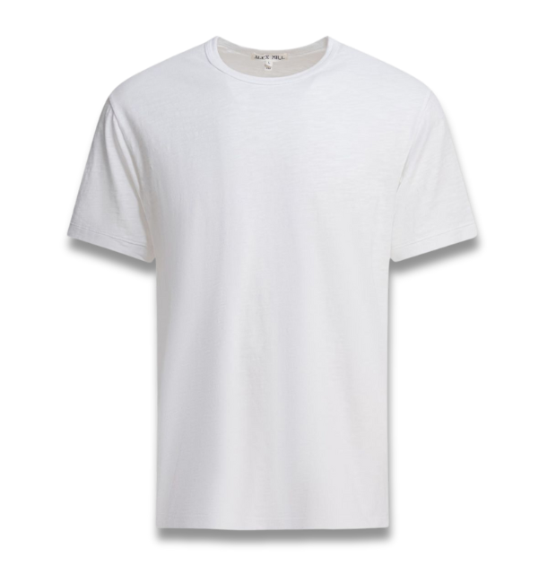 White  Microfiber Polyester  Round Neck