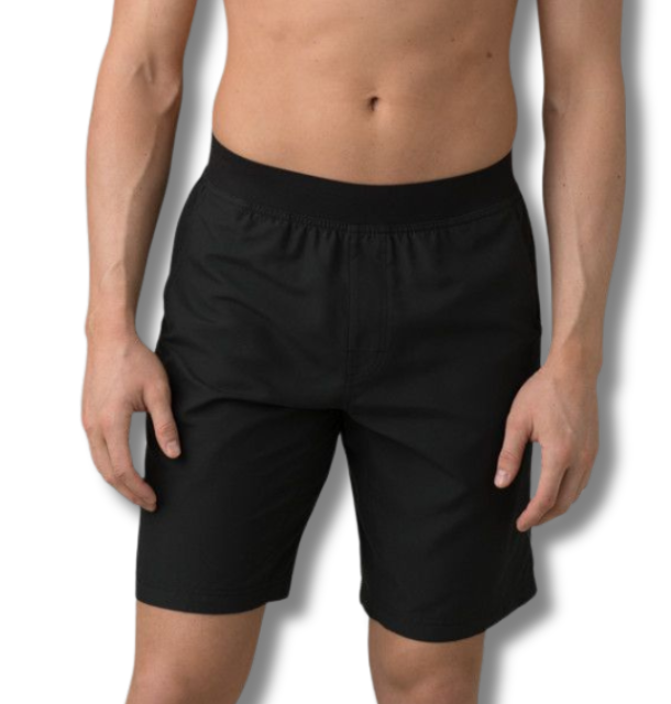 Black Mens Microfiber Polyester Shorts
