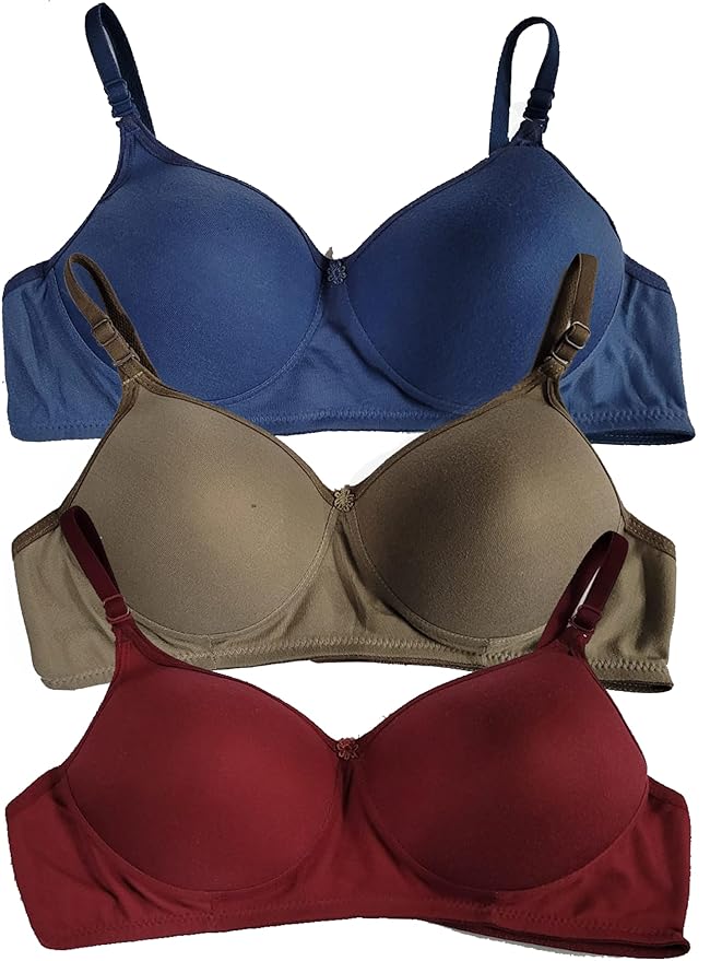 Women's Cotton Blend Lightly-Padded Wirefree Full Coverage T-Shirt Bras