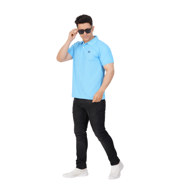 GSN SkyCore Polo T Shirt – Sky Blue