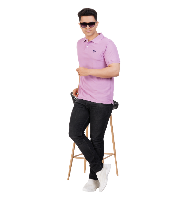 GSN LilacEdge Polo T Shirt – Lavender Pink