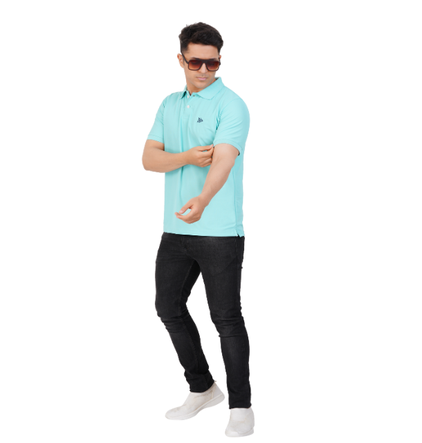 GSN AquaRise Polo T Shirt – Aqua Blue