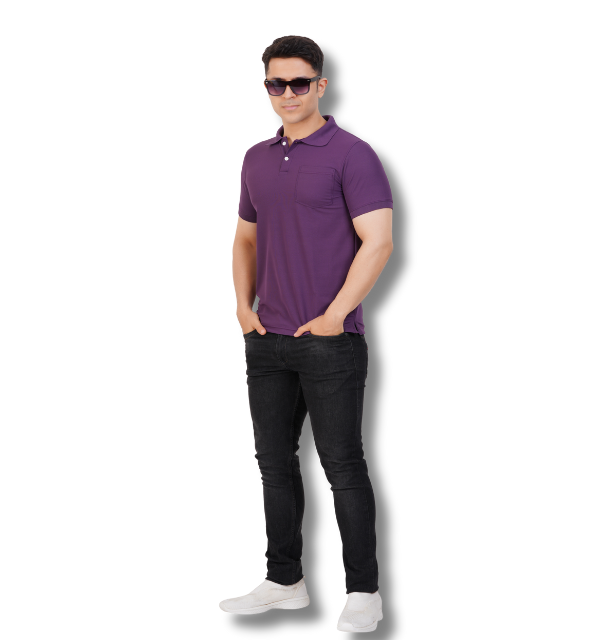 GSN Bold Polo T Shirt – Purple