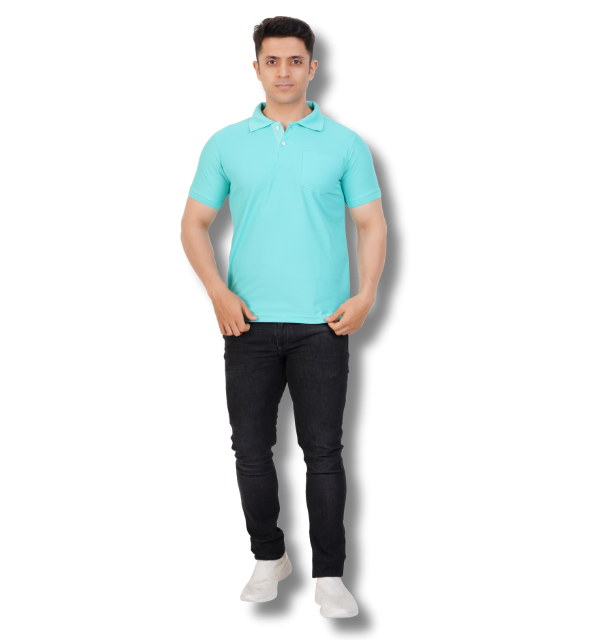 GSN Active Polo T Shirt – Teal Blue