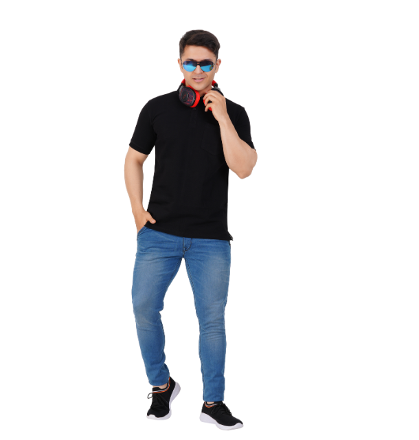 True Deer Active Polo T-Shirt – Jet Black | GSN