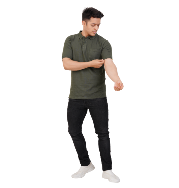 True Deer Classic Polo T-Shirt – Olive Green | GSN