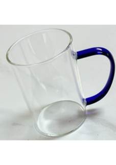 250 ml Clear Cup with Colour Handle with box