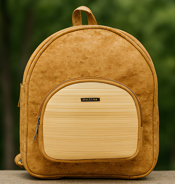 Banio Tote Bag (Orange) Banana Fiber + Cork