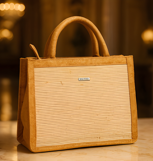 Small Tote Bag Banana Fiber + Cork