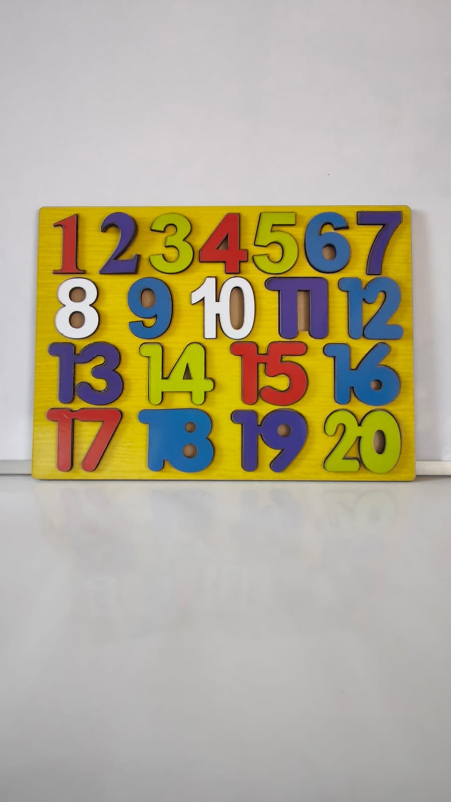 Wooden Plain Numbers 1 to 20_Finger grip)