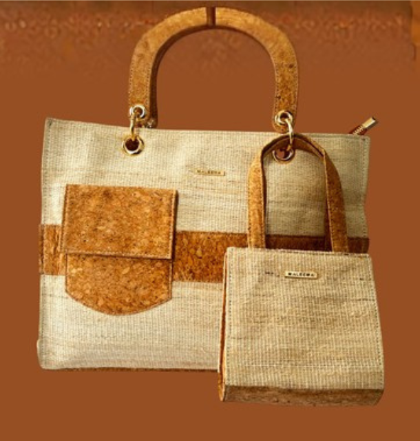 Twin Tote Banana Fiber + Cork