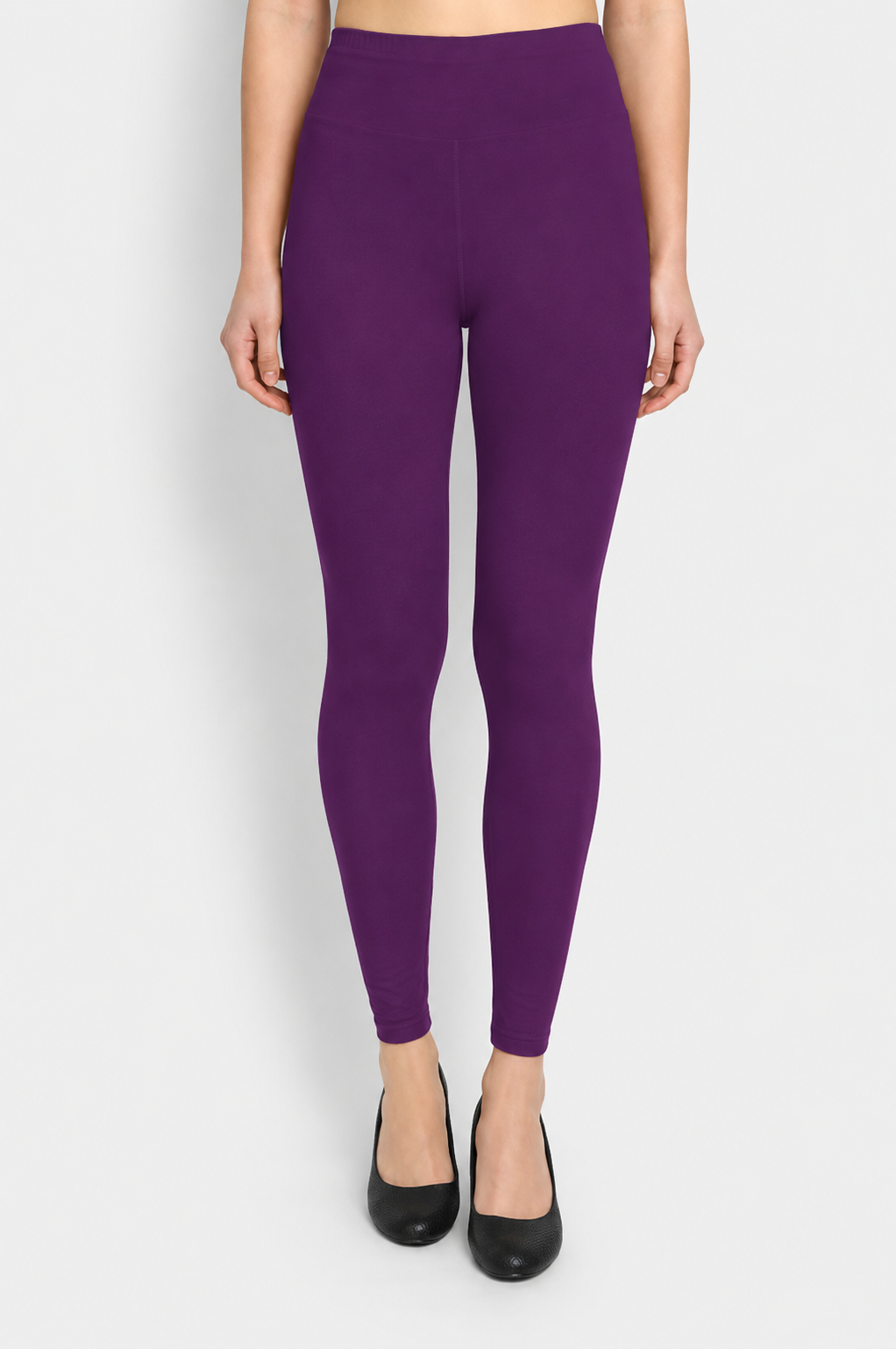 Cotton Lycra Leggings purple - ultra soft (Mixed Size)