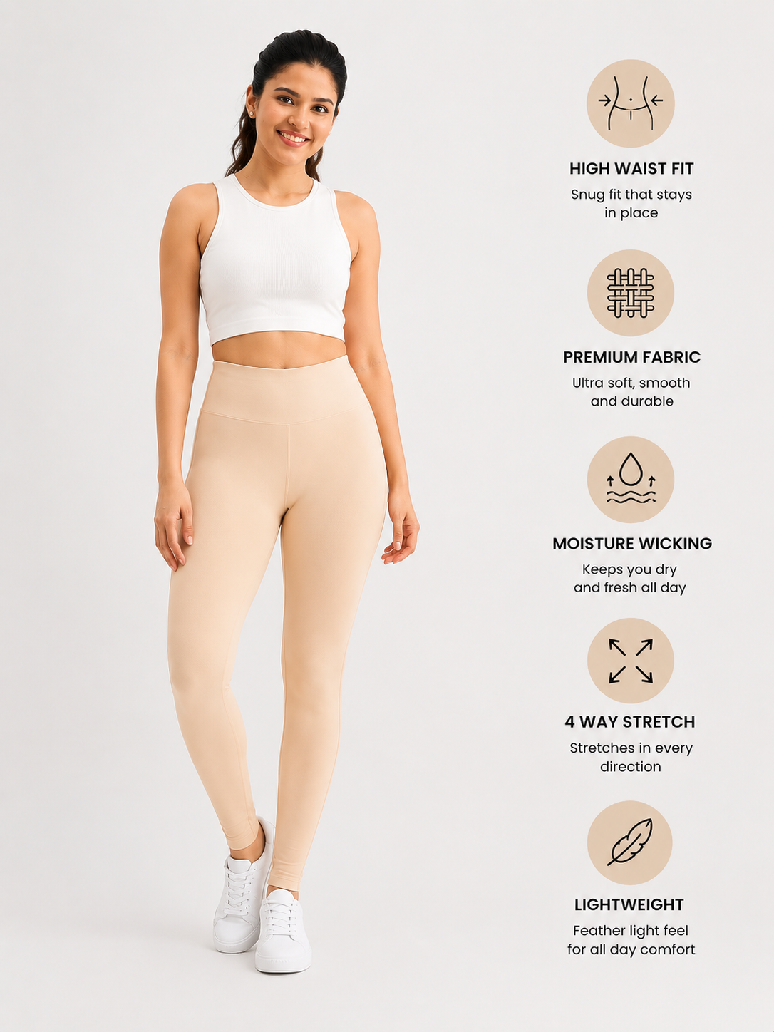 Cotton Lycra Leggings SKIN - ultra soft (Mixed Size)
